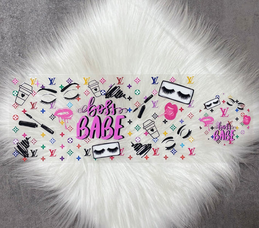 UV DTF Wrap + Lid Decal- L Boss Babe