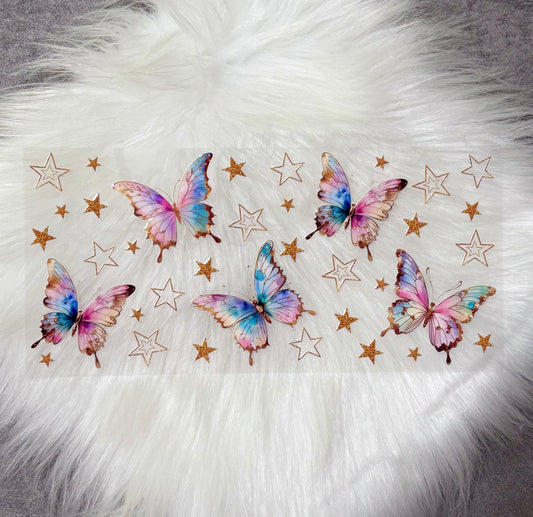 UV DTF Wrap- Butterflies & Stars