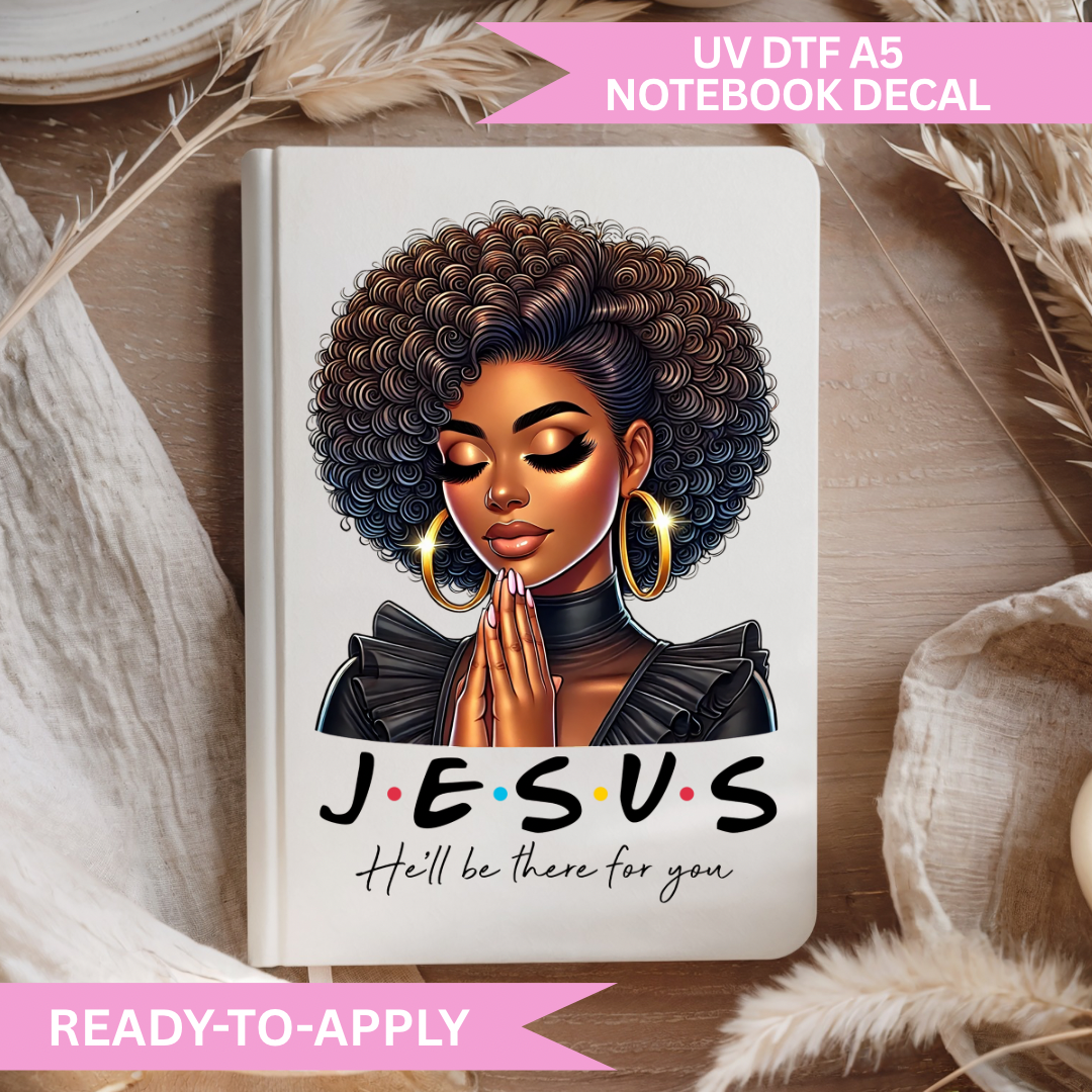 UVDTF NOTEBOOK DECAL- JESUS He’ll be there for you
