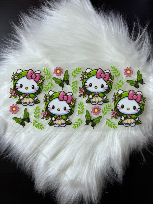 16oz UV DTF Wrap- HK Green Butterflies