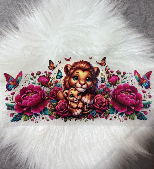 UV DTF Wrap- Lion w/ Butterflies