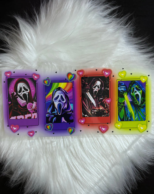 UV DTF Wrap- Colorful Ghostface