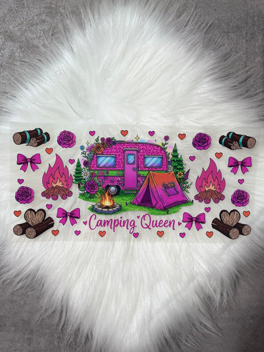 16oz UV DTF Wrap- Camping Queen
