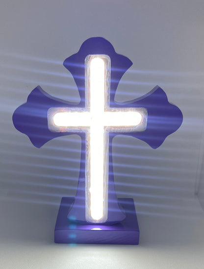 Hand Carved Custom LED Light Up Crosses