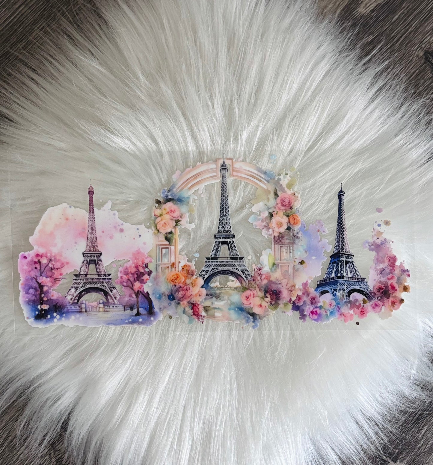 16OZ UV DTF Wrap- Eiffel Towers