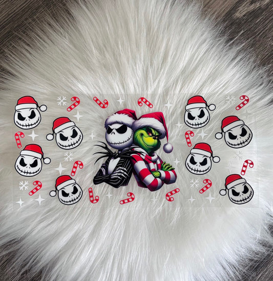 16OZ UV DTF Wrap- Jack & Grinch