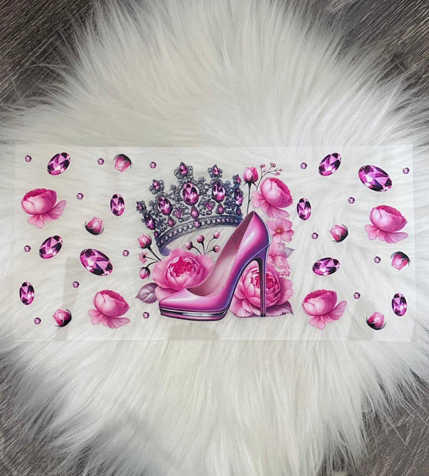 16oz UV DTF Wrap- Pink High Heel