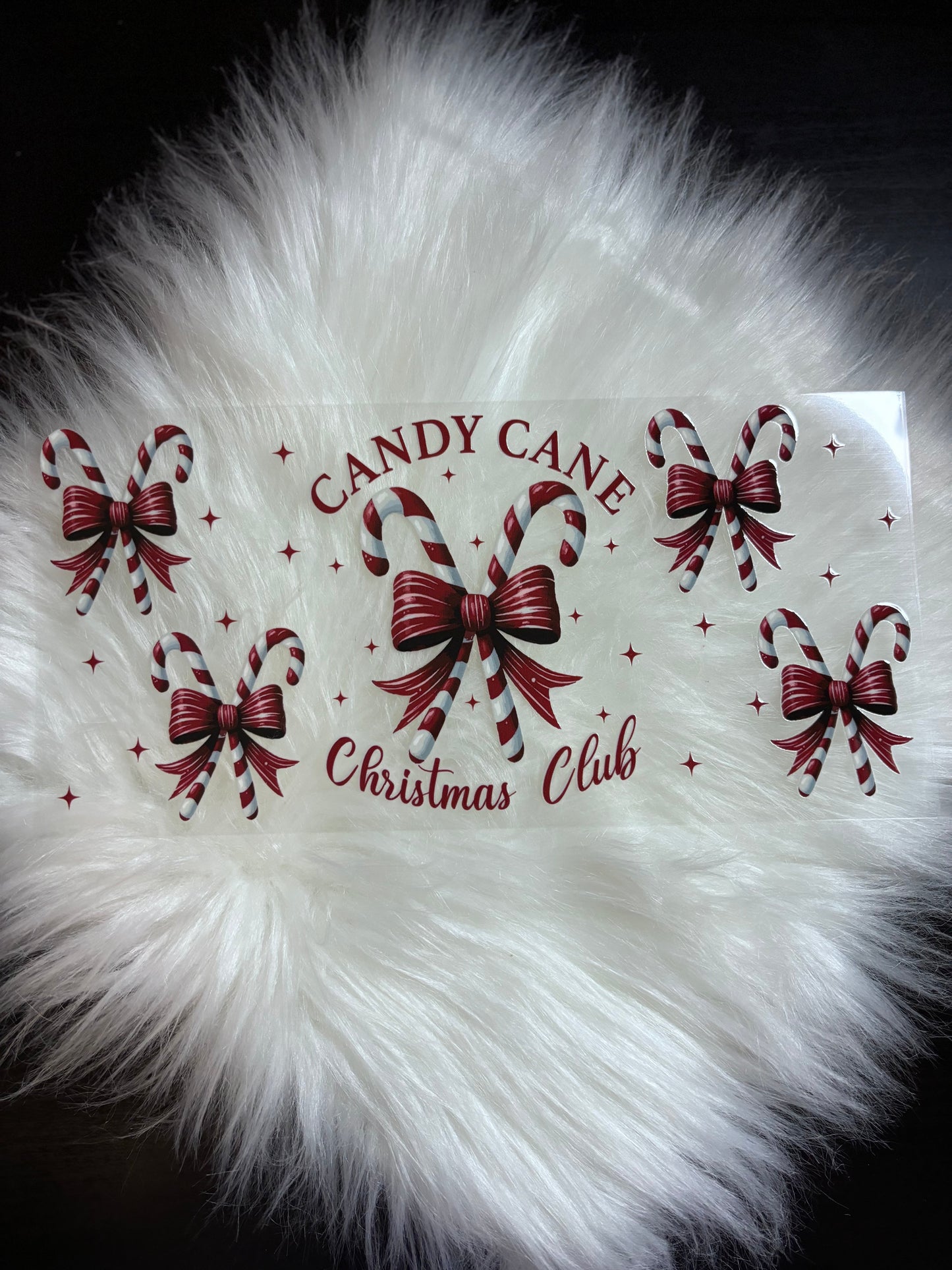 16oz UV DTF Wrap- Candy Cane Christmas Club