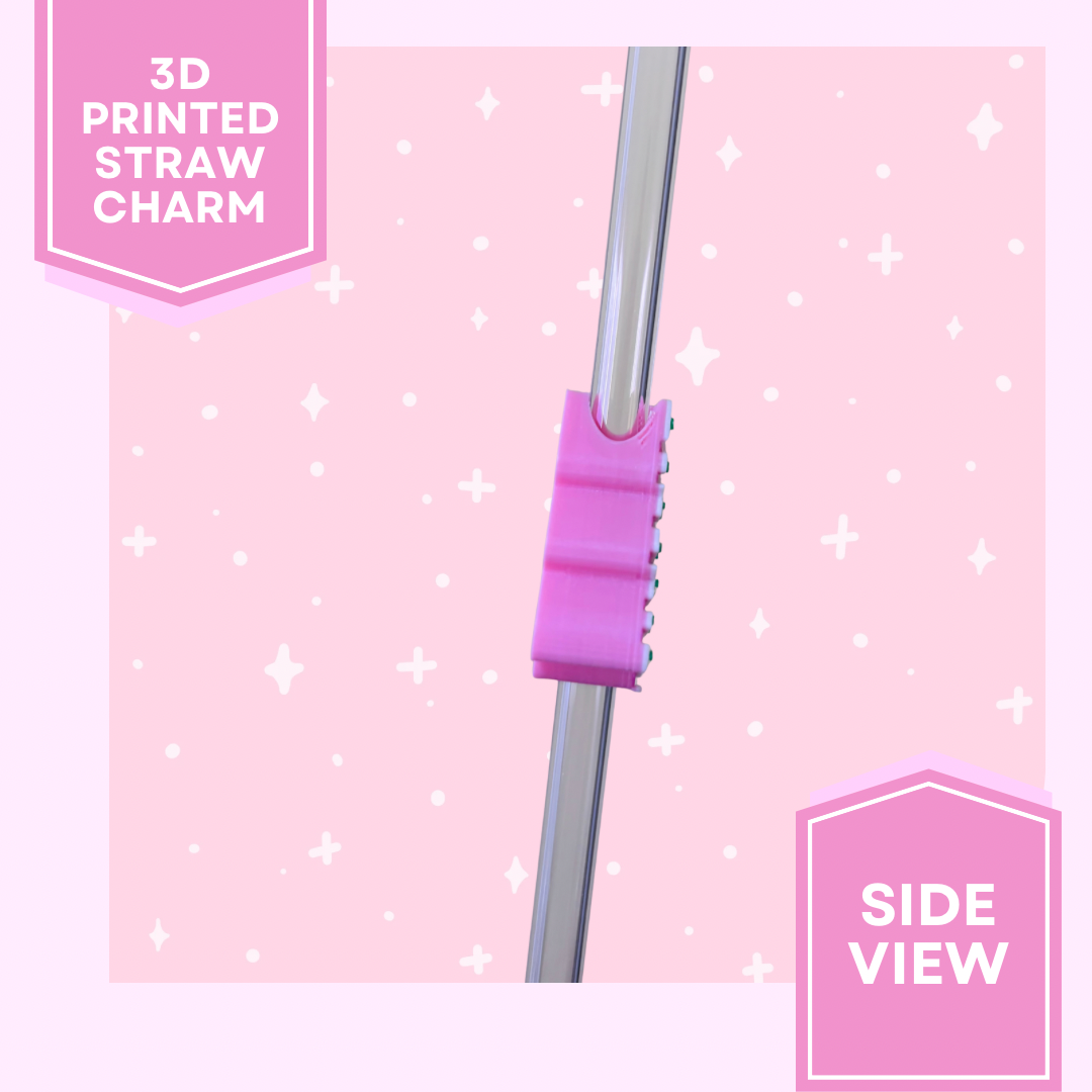 3D Printed Straw Charm- Christmas Tree Snack