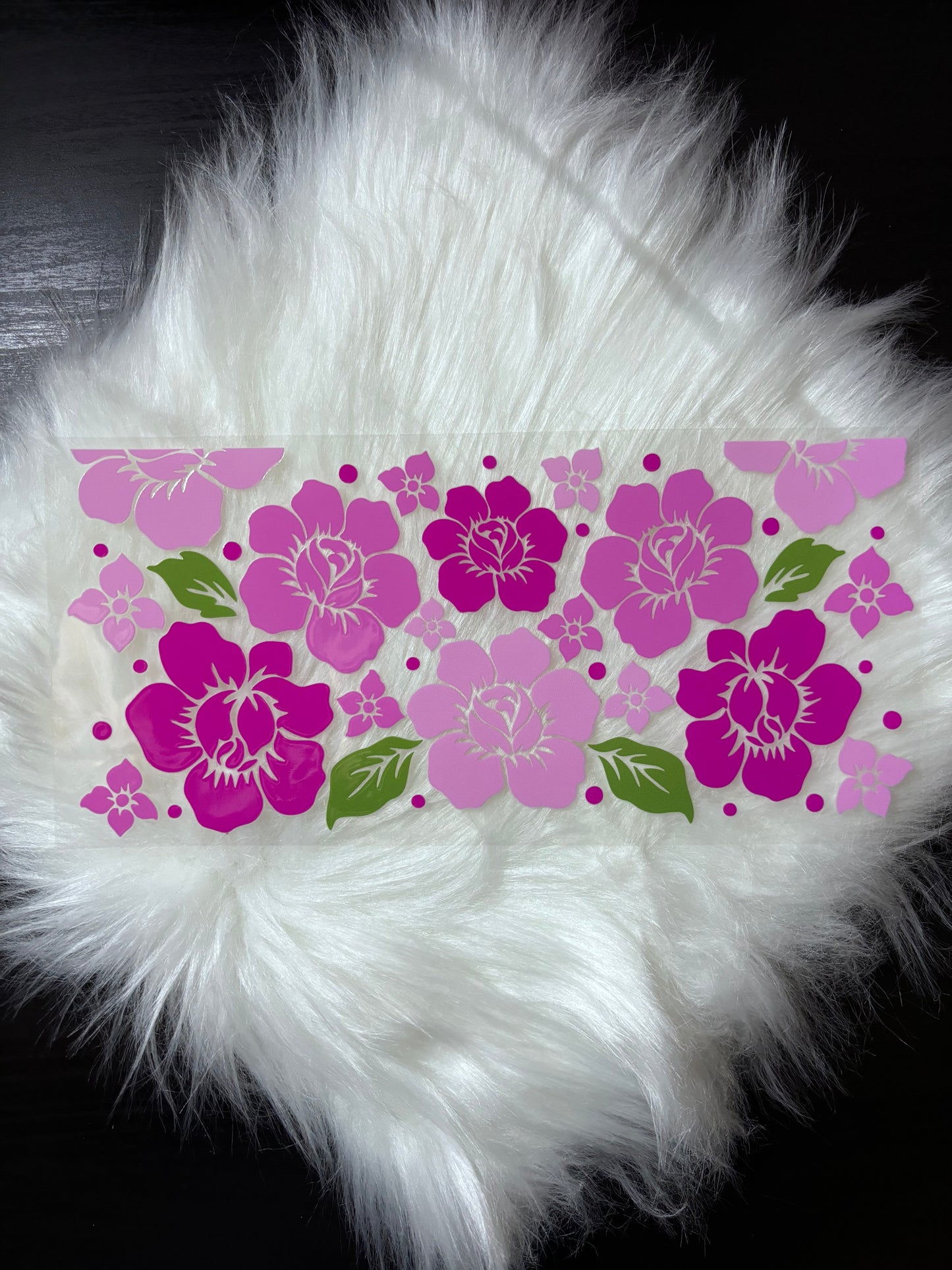 UV DTF Wrap- Pink Flowers