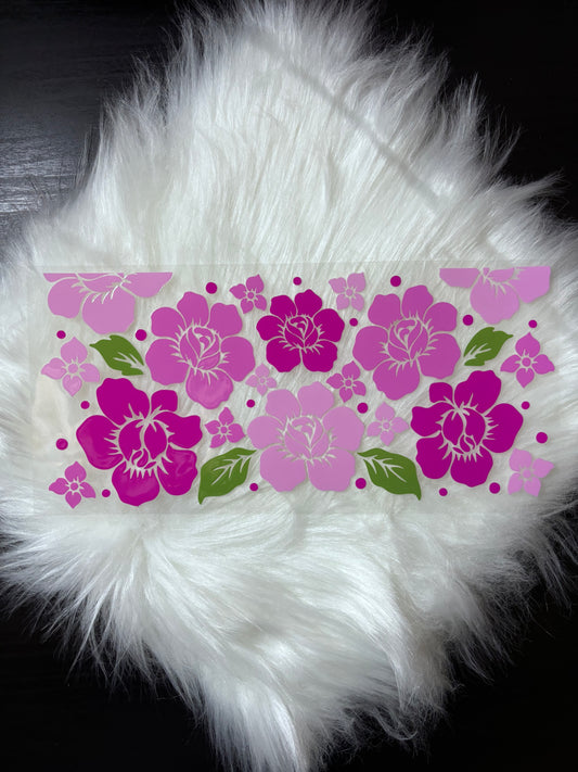 UV DTF Wrap- Pink Flowers