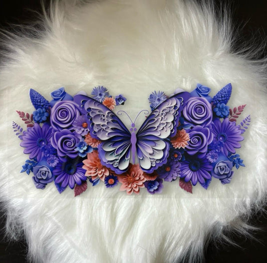 UV DTF Wrap- Purple Butterfly