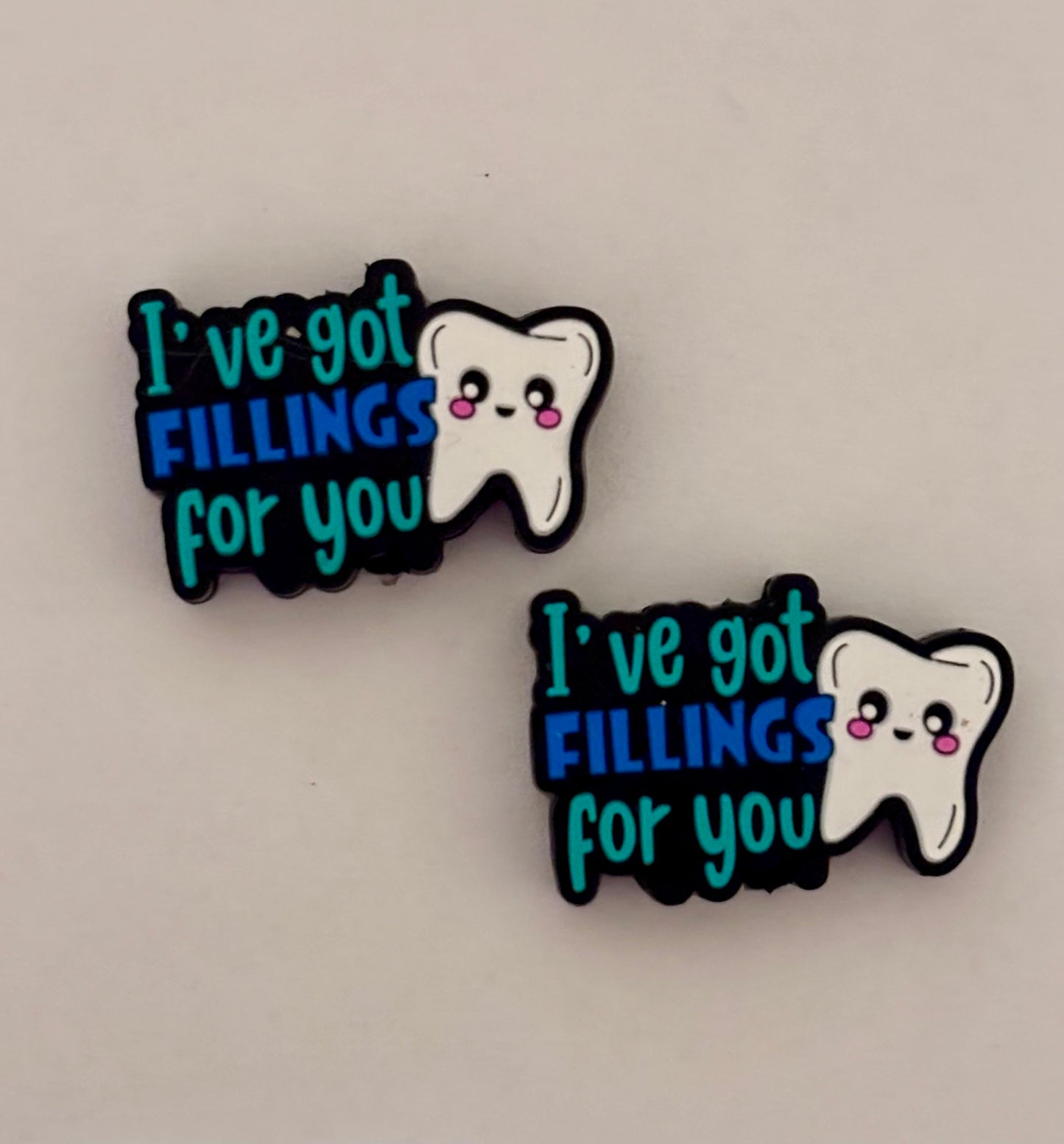 Dental I’ve Got Fillings For You-Silicone Focal Beads (2 beads per pack)