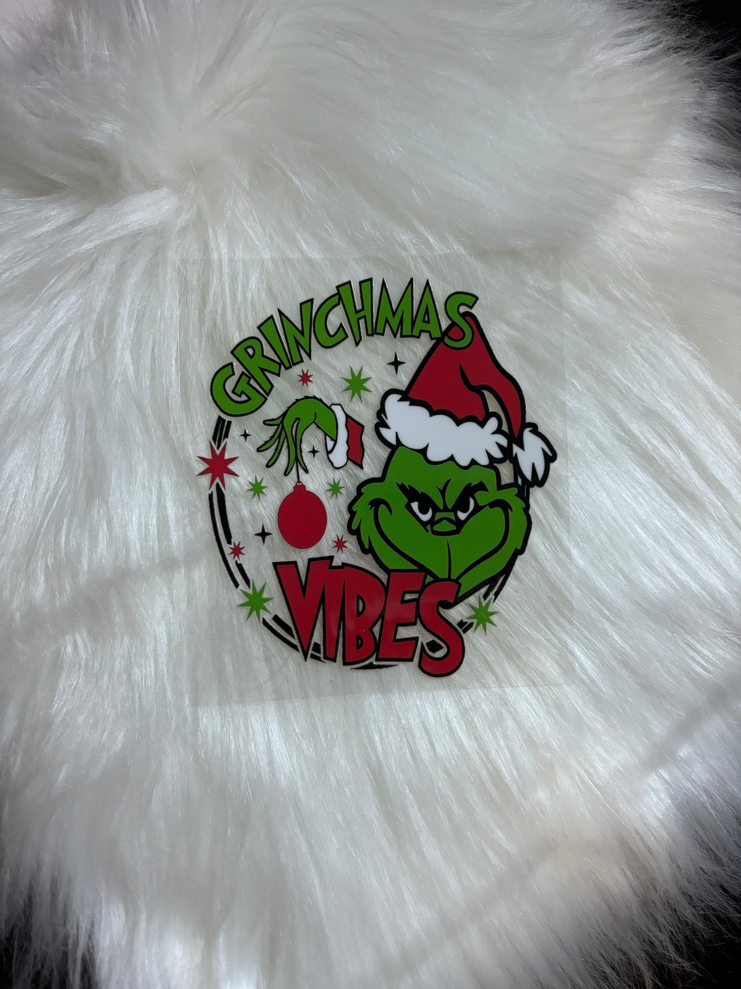 UV DTF Decal- Grinchmas Vibes