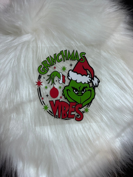 UV DTF Decal- Grinchmas Vibes