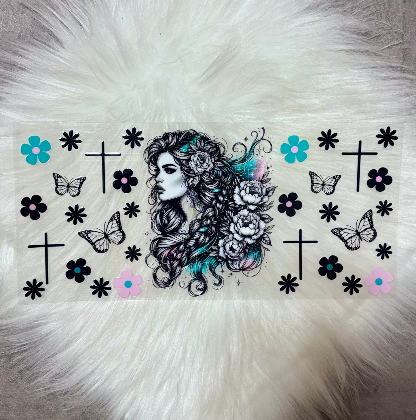 UV DTF Wrap- Girl Butterflies
