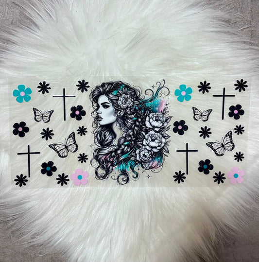 UV DTF Wrap- Girl Butterflies