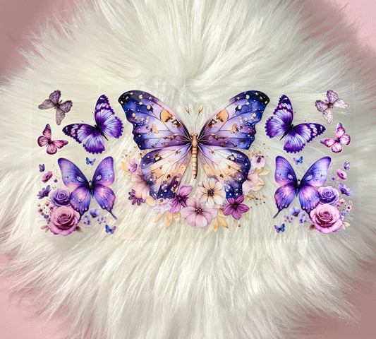 UV DTF Wrap-Purple Butterflies