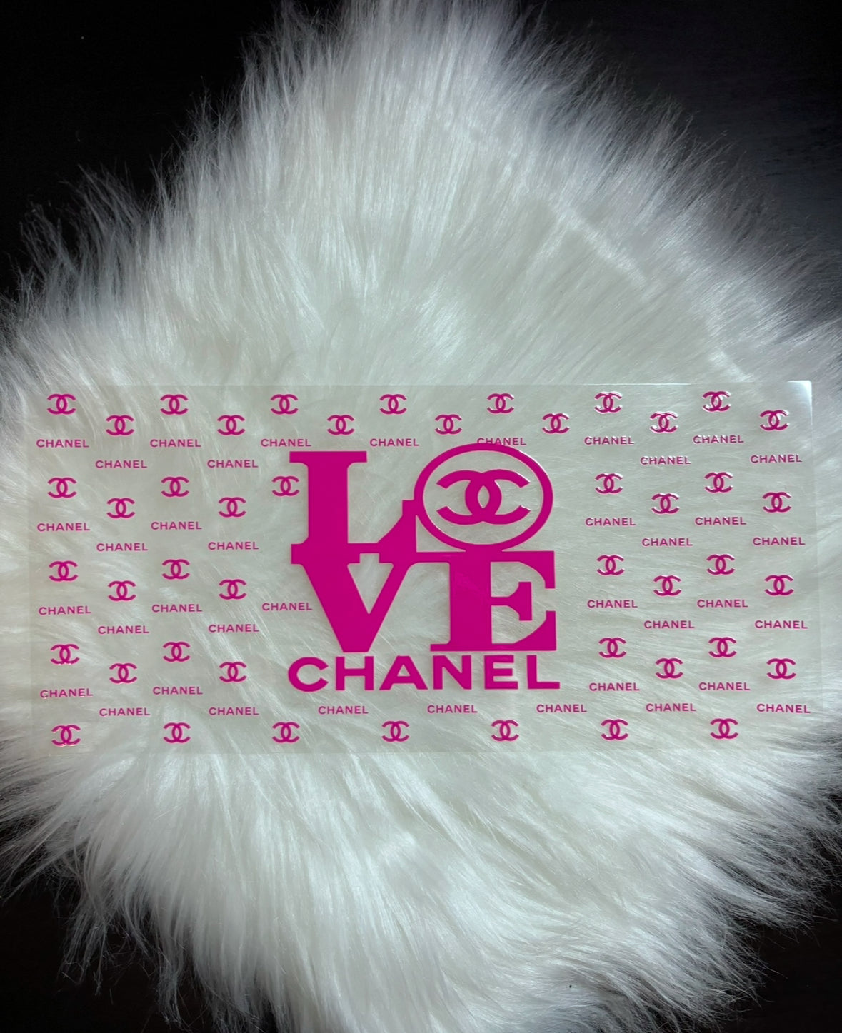 16oz UV DTF Wrap- Pink Love CC