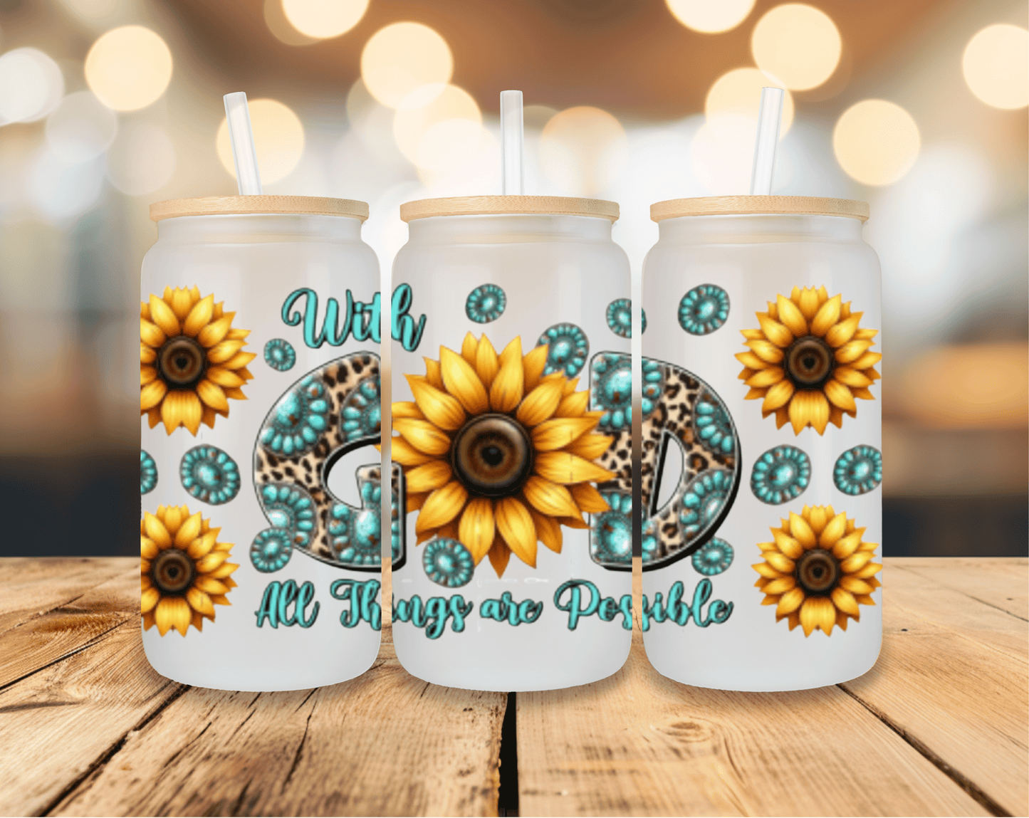 UV DTF Wrap- With God All Things Are Possible
