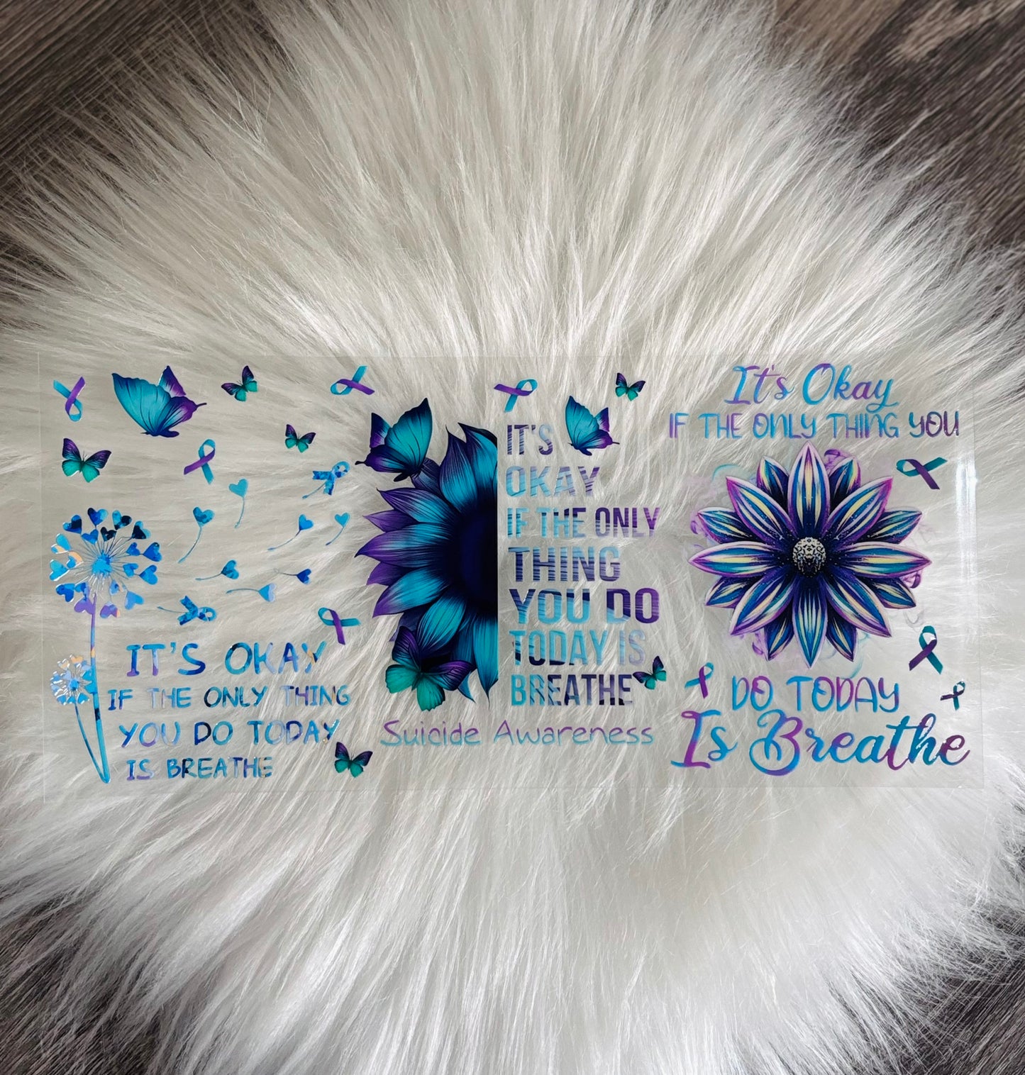 16oz UV DTF Wrap- Suicide Awareness