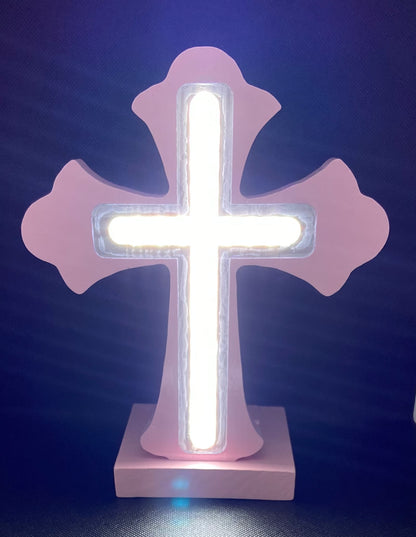 Hand Carved Custom LED Light Up Crosses