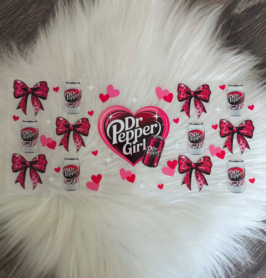 16oz UV DTF Wrap- Dr Pepper Girl