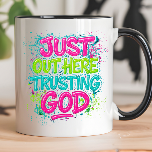 UV DTF Decal- Just Out Here Trusting God