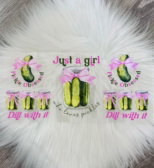 16oz UV DTF Wrap- Just A Girl Who Loves Pickles
