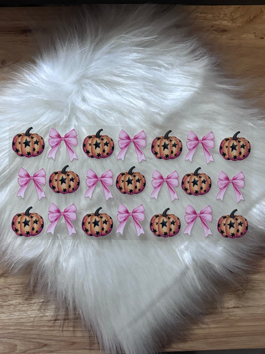 UV DTF Wrap- Pumpkins & Pink Bows