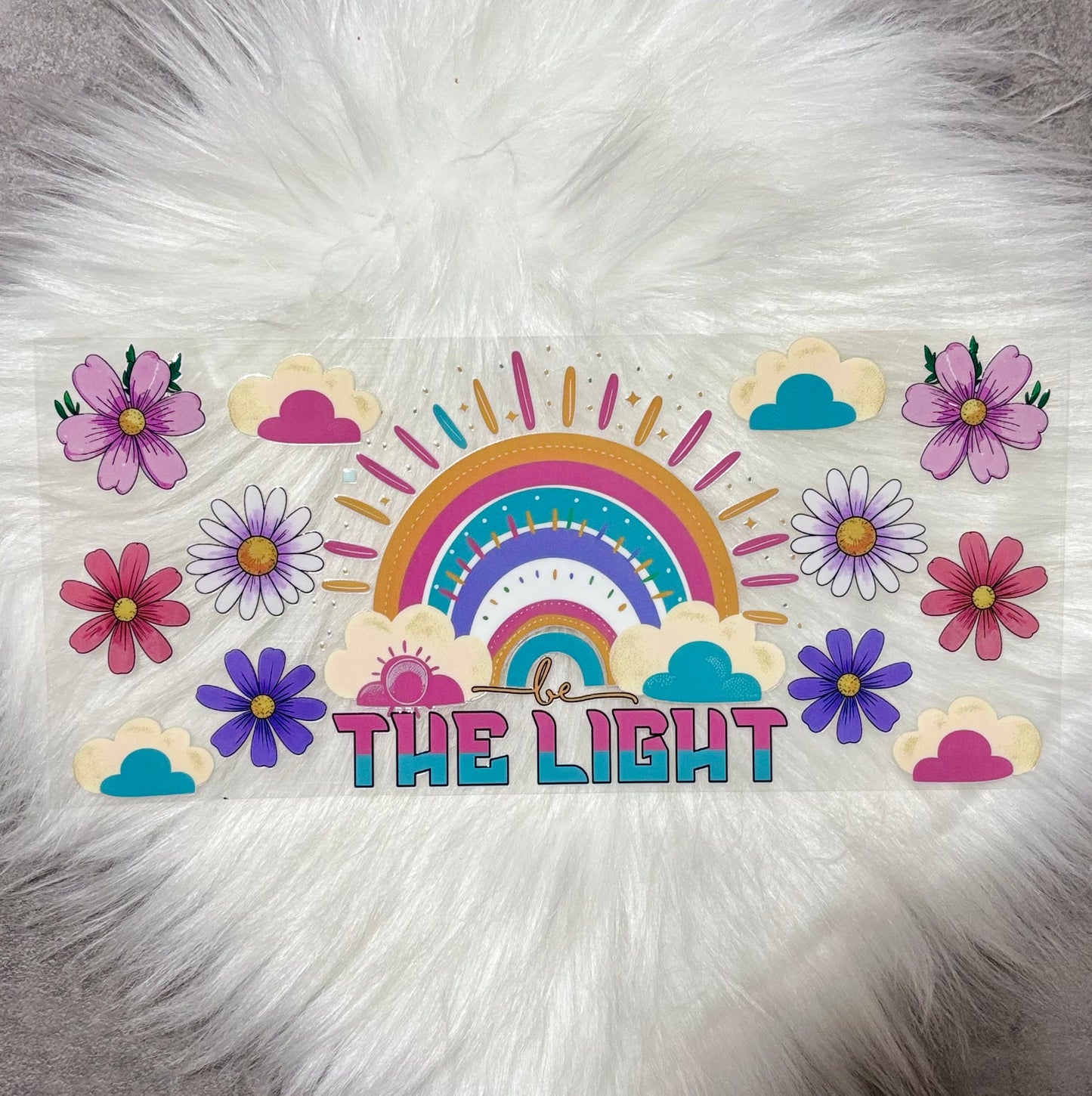 UV DTF Wrap- Be The Light Rainbow