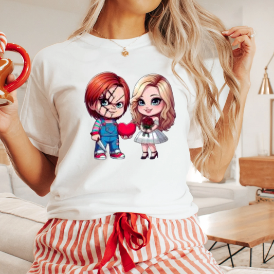 Ready To Press DTF Transfer- Tiffany & Chucky /* Shirt not Included*