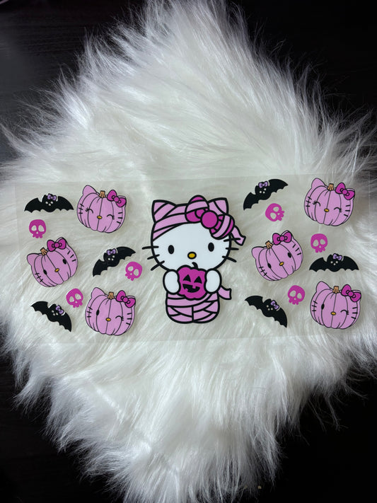 16oz UV DTF Wrap- HK Pink Mummy