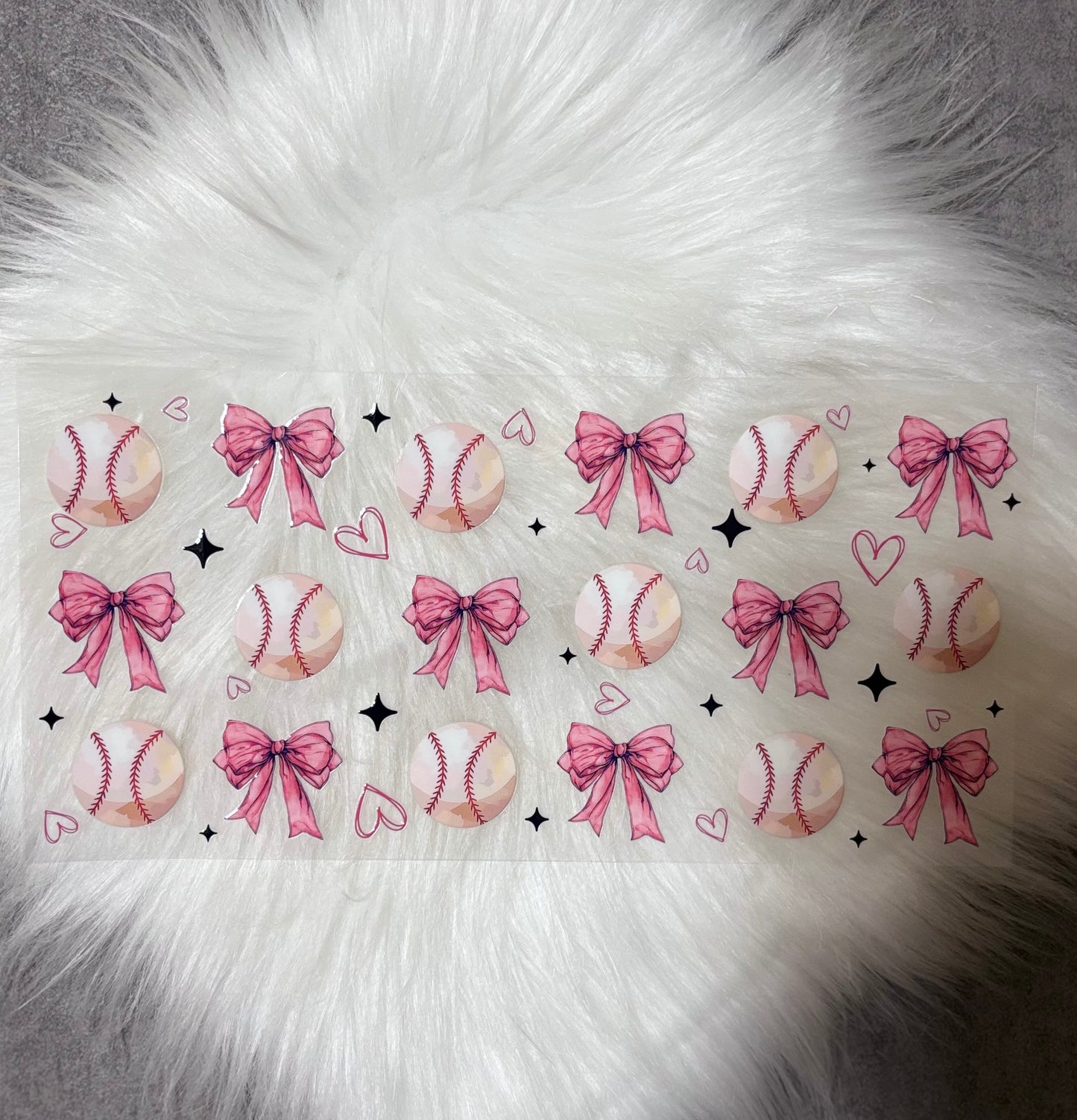 UV DTF Wrap- Baseball Pink Coquettes