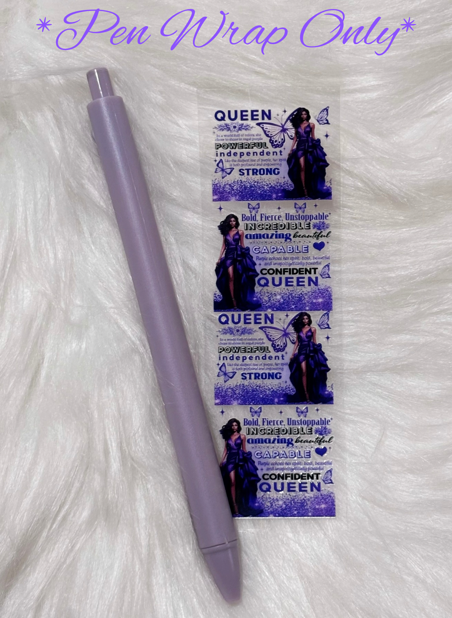 UVDTF Pen Wrap- Purple Queen