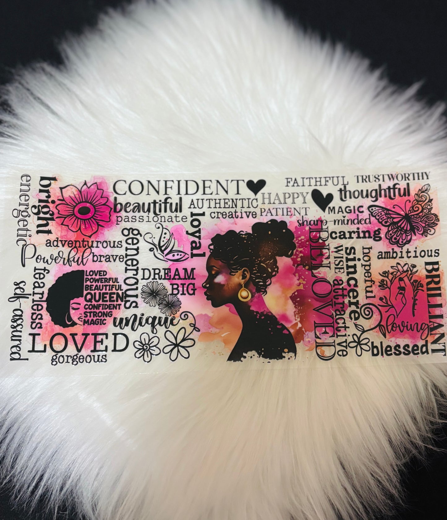 UV DTF Wrap- Pink Affirmation’s