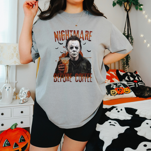 Nightmare Before Coffee-Ready To Press DTF Transfer- / Shirt not Included*