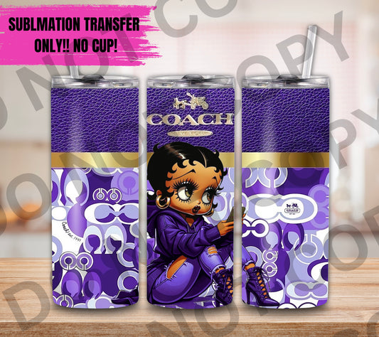 Sublimation Transfer For 20oz Tumbler- Purple BB
