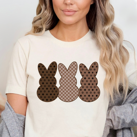 Ready To Press DTF Transfer- Brown Easter Peeps/ Shirt not Included*