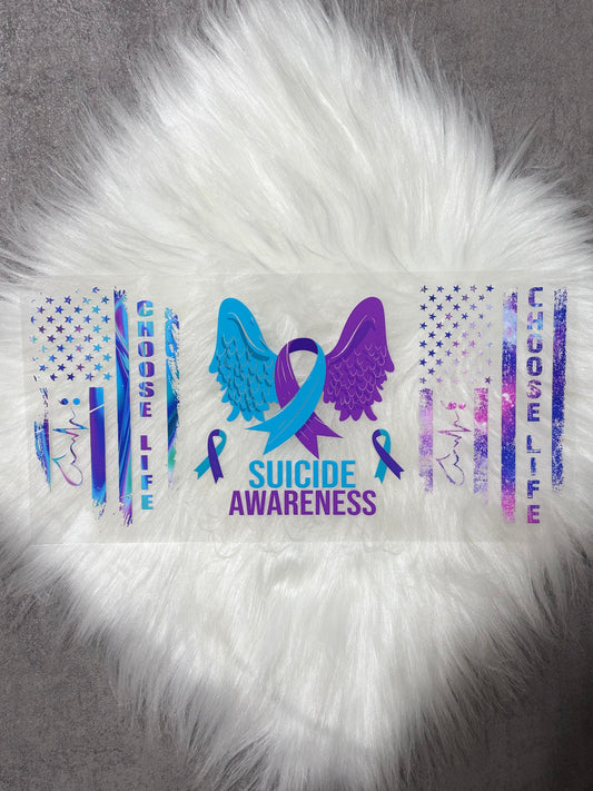 UV DTF Wrap- Suicide Awareness