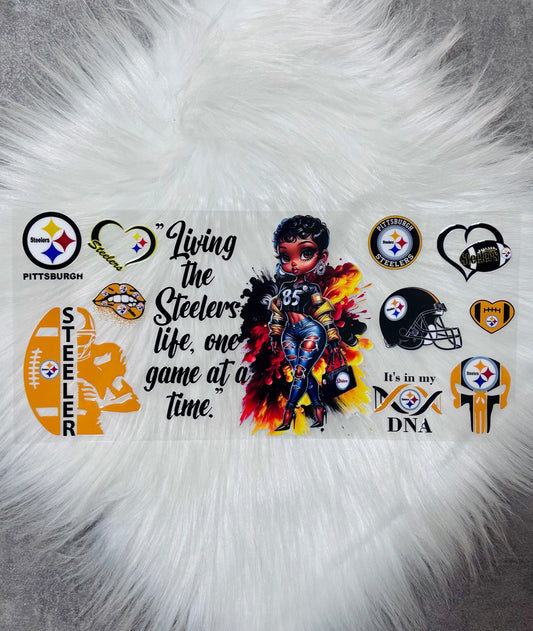 16oz UV DTF Wrap- Living The Steelers Life