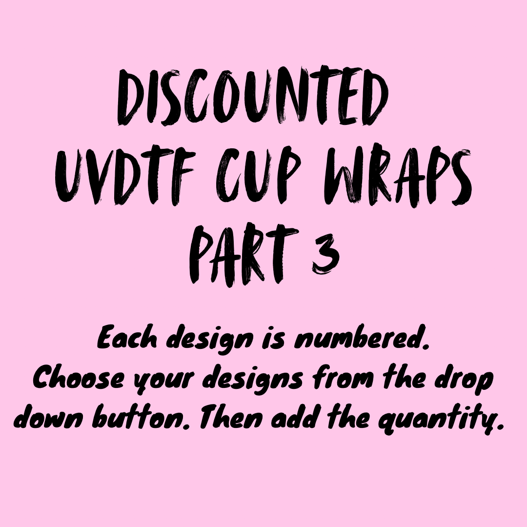 Discounted 16oz UV DTF Wraps