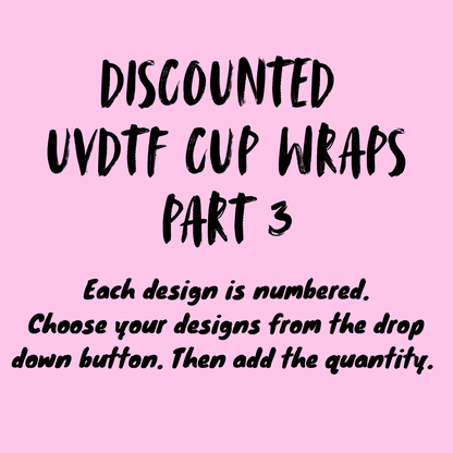 Discounted 16oz UV DTF Wraps
