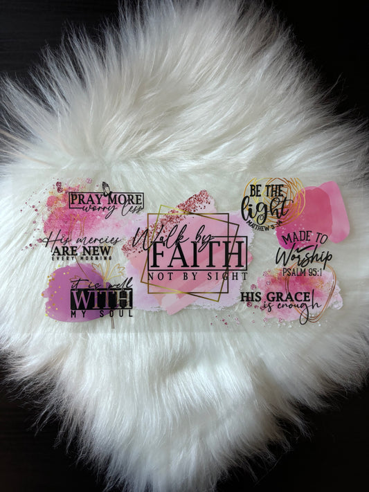 UV DTF Wrap- Walk By Faith