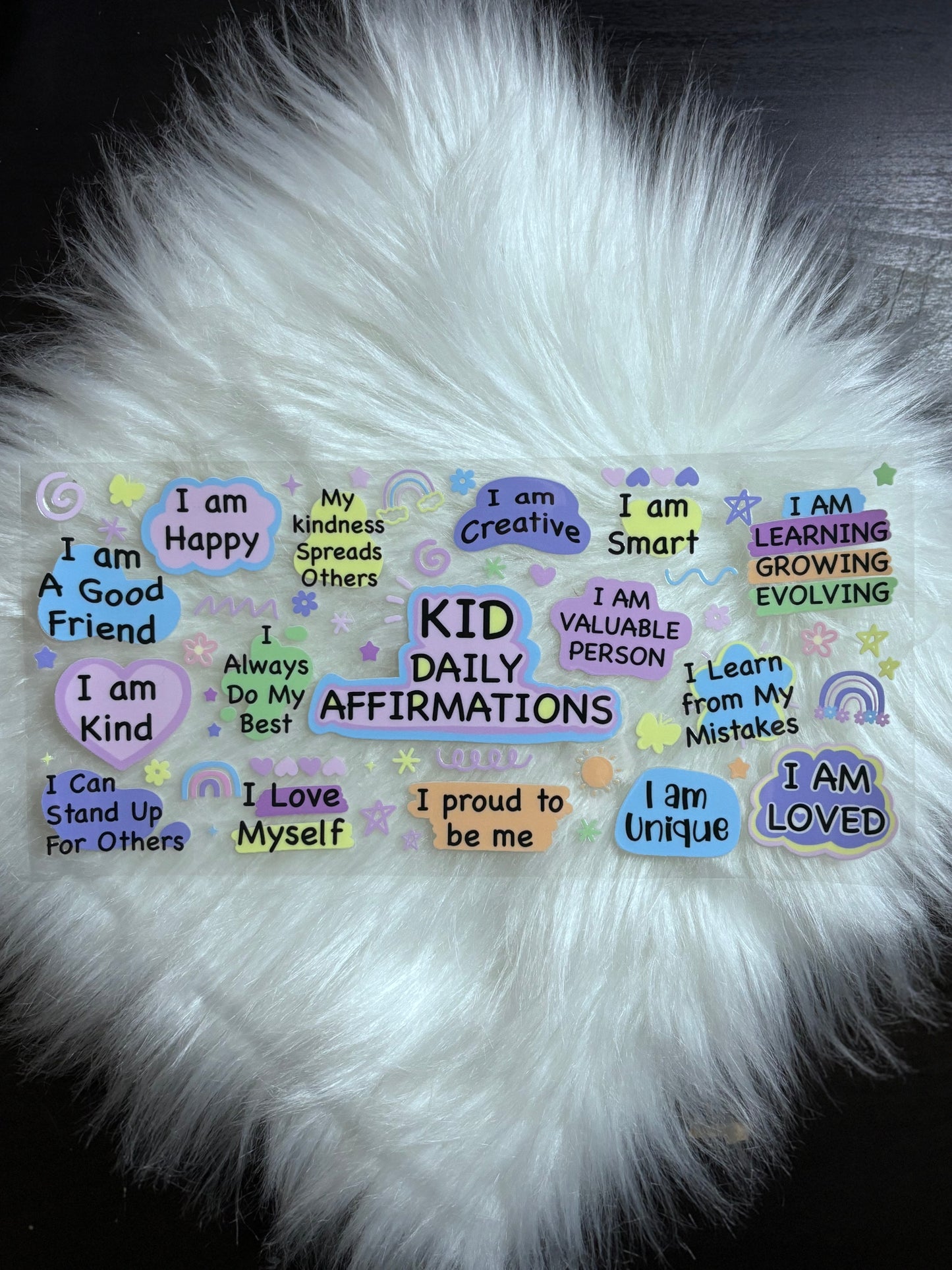 UV DTF Wrap- Kid Daily Affirmation’s