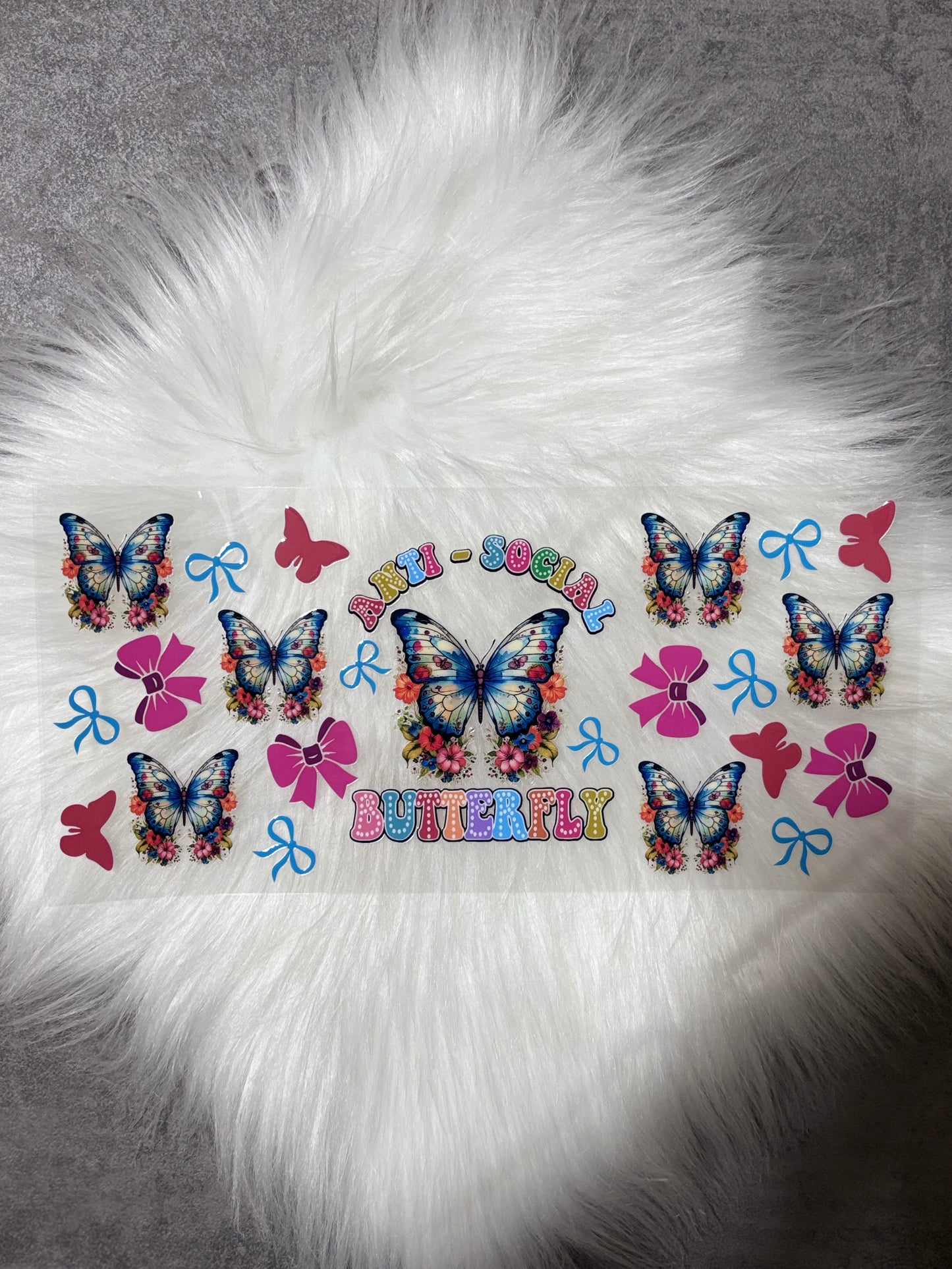 UV DTF Wrap- Anti- Social Butterfly