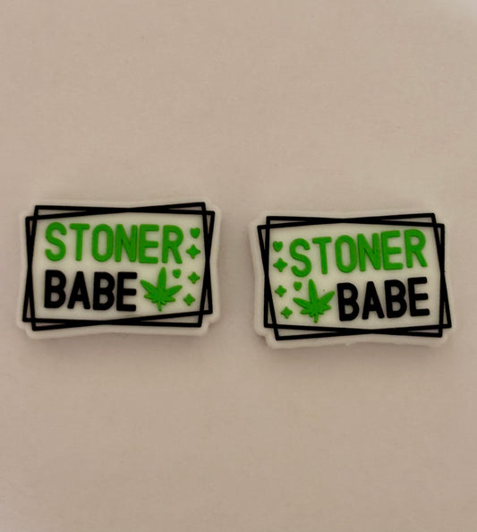 Stoner Babe- Silicone Focal Beads (2 beads per pack)