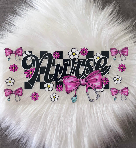 16oz UV DTF Wrap- Nurse Coquette