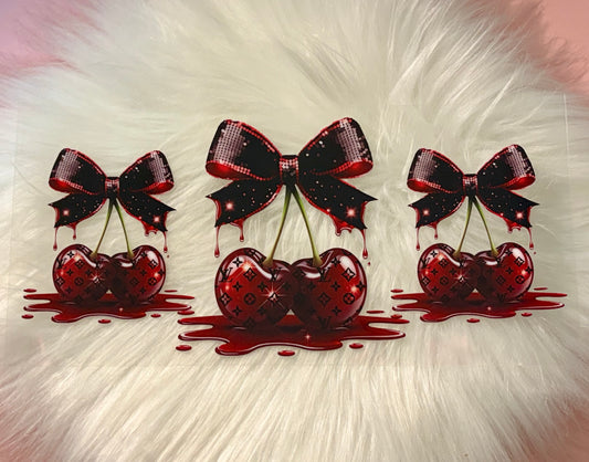 16oz UV DTF Wrap- LV Cherries