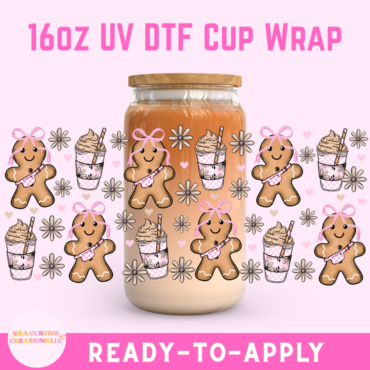 16oz UV DTF Wrap- Gingerbread Girl